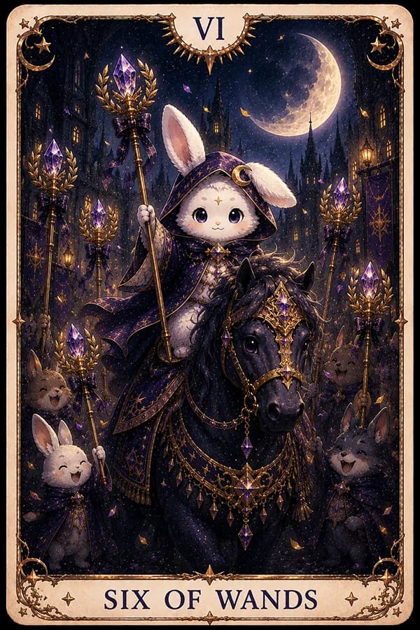 Six of Wands (Six of Wands) ไพ่ทาโรต์