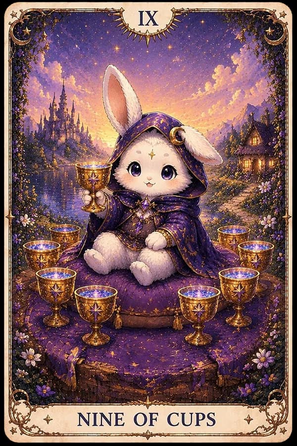 Nine of Cups (Nine of Cups) ไพ่ทาโรต์