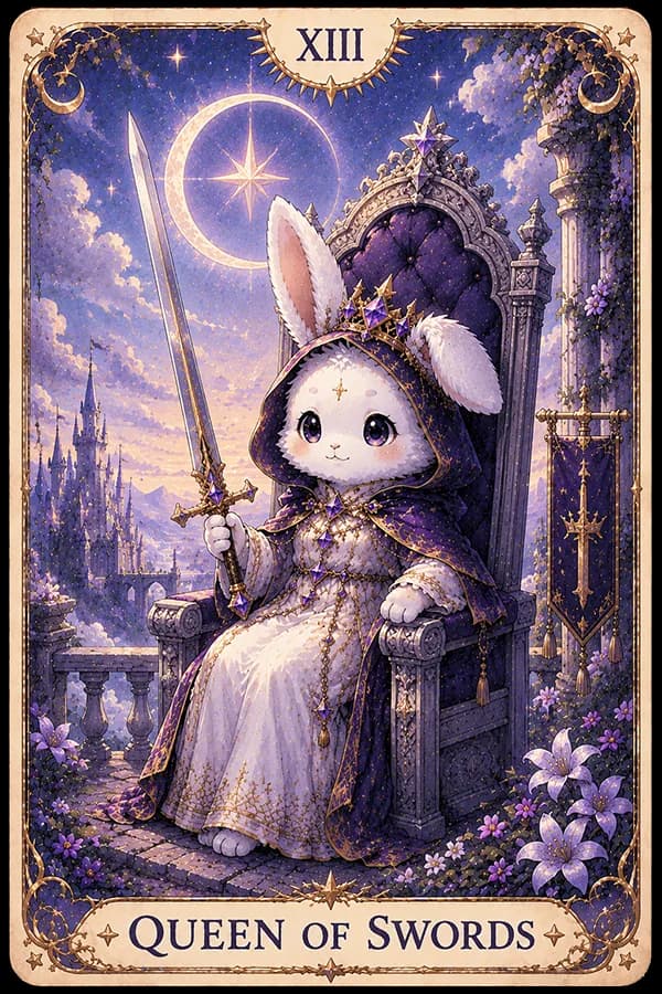 Queen of Swords (ควีนออฟซอร์ดส์) ไพ่ทาโรต์