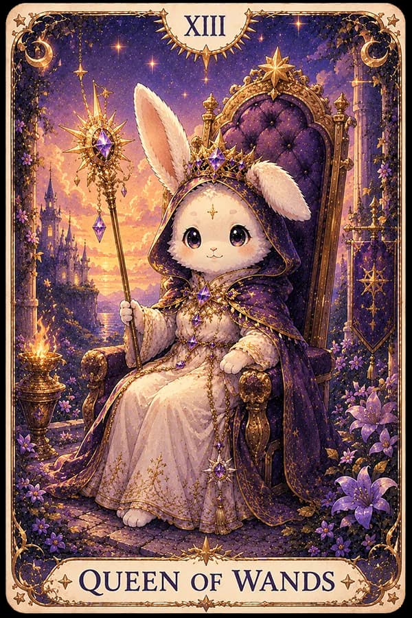 Queen of Wands (ควีนออฟวอนด์ส) ไพ่ทาโรต์
