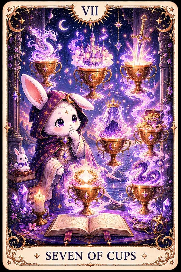 Seven of Cups (Seven of Cups) ไพ่ทาโรต์