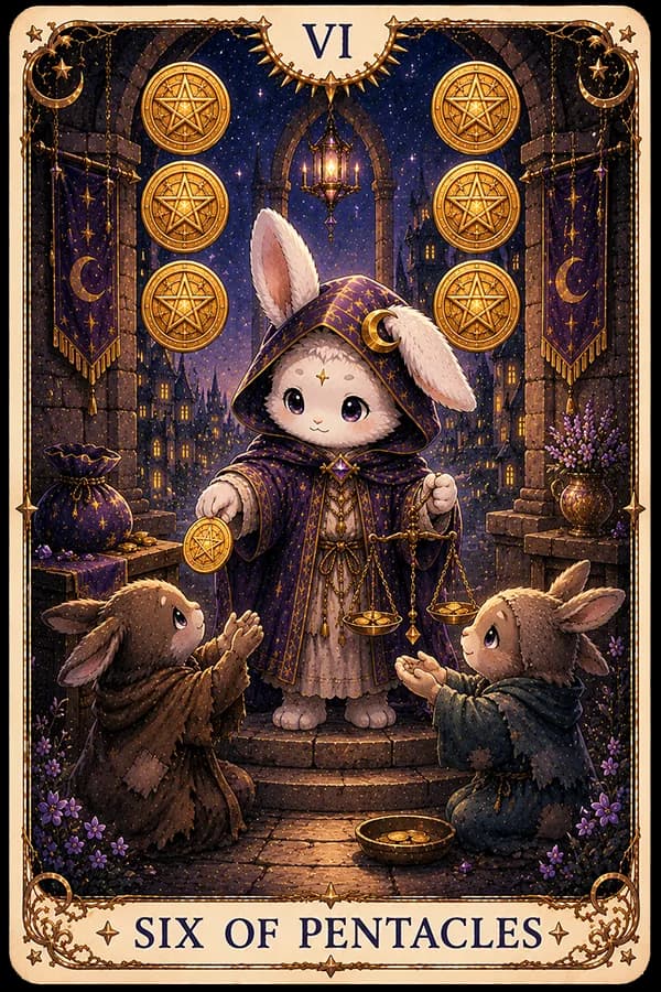 Six of Pentacles (Six of Pentacles) ไพ่ทาโรต์
